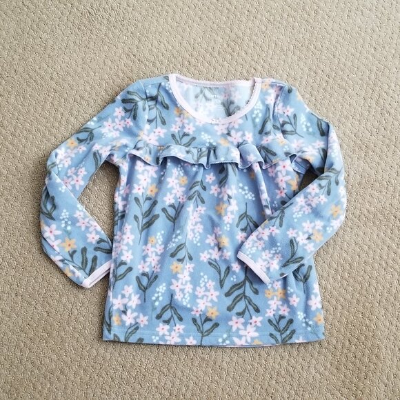 **EUC** Carter’s Girls Floral Print Pajama Set Size 5 - Picture 2 of 9